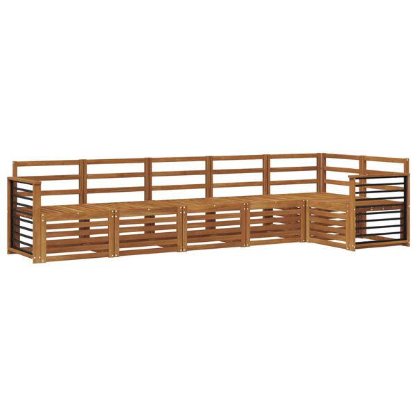 vidaXL Sofas&aelig;t 6 pcs Naturfarvet Massivt Akacietr&aelig;