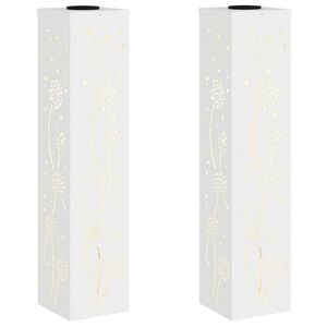 vidaXL Solar LED sti lys 2 stk. Varm hvid 18 x 18 x 80 cm
