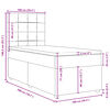 vidaXL kontinentalseng med madras 100x200 cm stof sort