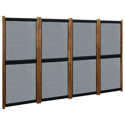 vidaXL 4-panels rumdeler 280x170 cm sort