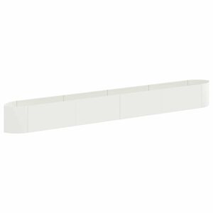 vidaXL H&aelig;vet Havebed Hvid 380 x 40 x 40 cm St&aring;l