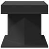 vidaXL sofabord med LED-lys 50x50x45 cm konstrueret træ sort