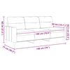 vidaXL 3-personers sofa 180 cm stof lysegul
