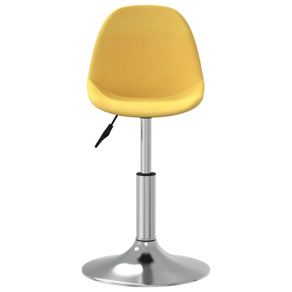 vidaXL drejelige spisebordsstole 2 stk. stof sennepsgul