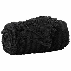 vidaXL T&aelig;ppe Sort 240 x 220 cm 1.36 kg Fleece
