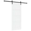 vidaXL Skyded&oslash;r Hvid og sort 83 x 202 cm Massivt fyrretr&aelig;