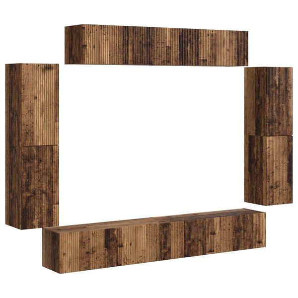 vidaXL TV-skab 8 pcs Gammelt tr&aelig;