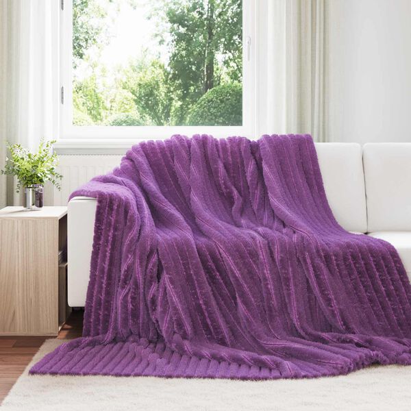 vidaXL Kastet&aelig;pper 6 pcs Lilla 240 x 220 cm Fleece