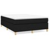 vidaXL Boxspring sengeramme 140x200 cm stof sort