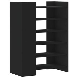vidaXL skoskab 74,5x37,5x100 cm konstrueret tr&aelig; sort