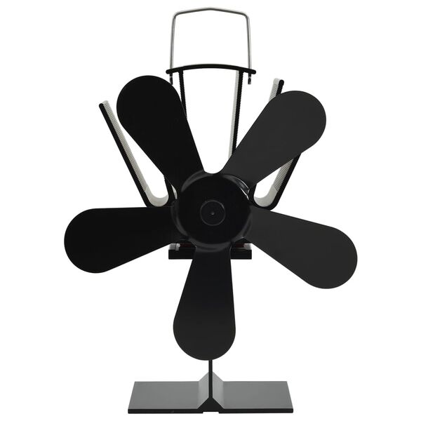 vidaXL varmedrevet ovnventilator 5 blade sort