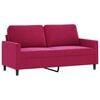 vidaXL 2-personers sofa 140 cm fl&oslash;jl vinr&oslash;d