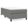 vidaXL Boxspring sengeramme M&oslash;rkegr&aring; 90x200 cm Stof