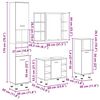 vidaXL m&oslash;bels&aelig;t til badev&aelig;relse 4 dele konstrueret tr&aelig; betongr&aring;