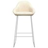 vidaXL barstole 2 stk. fl&oslash;jl cremefarvet