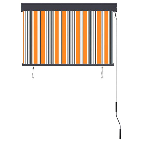vidaXL udend&oslash;rs rullegardin 100x250 cm gul og bl&aring;