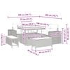 vidaXL Havesofa S&aelig;t med pude 8 pcs Sort polyrattan