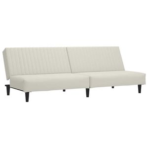 vidaXL 2-personers sovesofa fl&oslash;jl cremefarvet