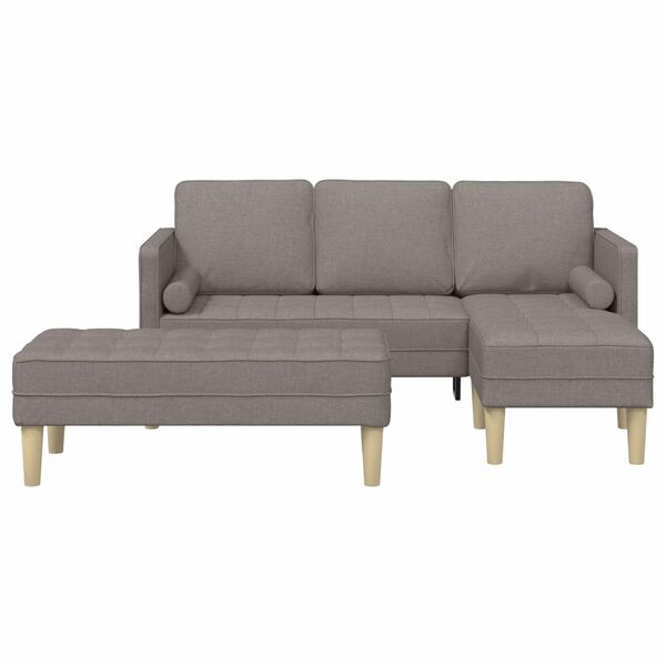 vidaXL Sofa Sæt 2 pcs Gråbrun 173 x 131 x 67 cm Stof