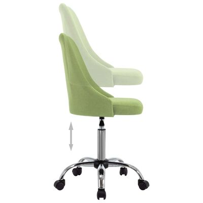 vidaXL kontorstole på hjul 2 stk. stof grøn