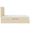 vidaXL Seng med opbevaring og madras Creme 140 x 200 cm Polyester