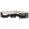 vidaXL Havesofa S&aelig;t 12 stk. Sort polyrattan