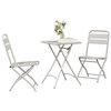vidaXL Bistrosæt 3 pcs Beige Stål