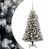 vidaXL Kunstigt h&aelig;ngslet juletr&aelig; med julekugler 120 cm 150 LED'er