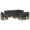 vidaXL Havesofa S&aelig;t 9 stk. Gr&aring; polyrattan
