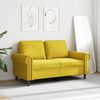 vidaXL 2-personers sofa 120 cm fl&oslash;jl gul