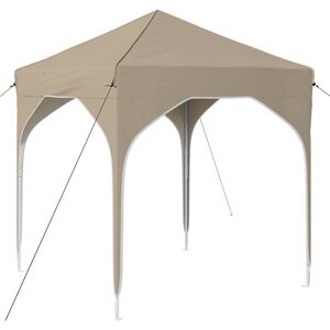 vidaXL Pop-up Festtelt 194 x 194 x 245 cm Cremefarvet