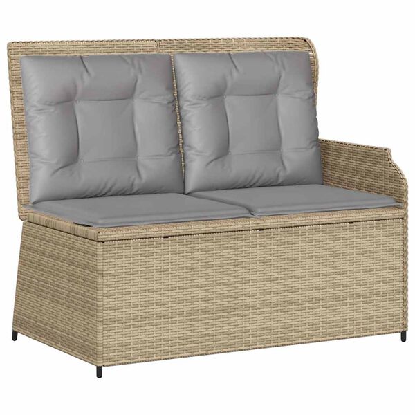 vidaXL loungesæt til haven 3 dele med hynder polyrattan beige