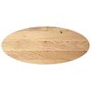 vidaXL bordplade 140x60x2 cm massivt egetr&aelig; oval