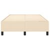 vidaXL Boxspring sengeramme Creme 120x200 cm Stof