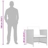vidaXL havesofa med hynder polyrattan sort