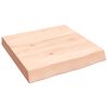 vidaXL bordplade til badev&aelig;relse 40x40x(2-6) cm massivt tr&aelig; ubehandlet
