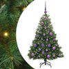 vidaXL Kunstigt juletr&aelig; med 150 LED'er Gr&oslash;n 120 cm PE og PVC