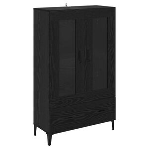 vidaXL Highboard Sort eg 70 x 31 x 115 cm Ingeni&oslash;rt tr&aelig; og jern