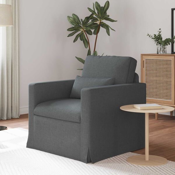 vidaXL Sofa M&oslash;rkegr&aring; 78 x 78 x 80 cm Stof