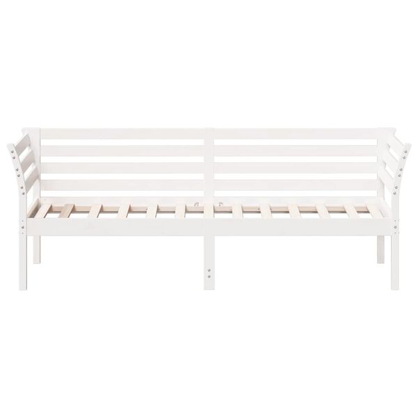 vidaXL daybed med reol uden madras 75x190 cm massivt fyrretr&aelig; hvid