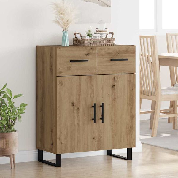 vidaXL Sideboard Artisan Egetr&aelig; 69,5 x 34 x 90 cm Konstrueret tr&aelig;