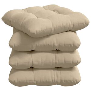 vidaXL S&aelig;depuder 4 pcs Creme 45 x 45 cm Mikrofiberstof