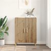 vidaXL Sideboard Artisan Egetræ 70 x 34 x 90 cm Konstrueret træ