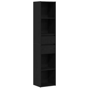 vidaXL Bogskab 4 niveauer 36 x 30 x 171 cm Konstrueret tr&aelig; Sort eg