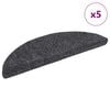 vidaXL trappem&aring;tter selvkl&aelig;bende 5 stk. 56x17x3 cm m&oslash;rkegr&aring; halvrund
