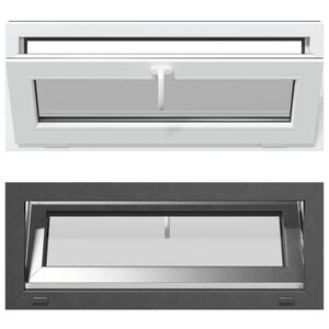 vidaXL K&aelig;ldervindue RISOR 110 x 40 cm PVC og glas Antracit