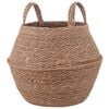 vidaXL Plantekrukke med h&aring;ndtag Naturfarvet &Oslash; 32 x 32 cm 100% S&oslash;gr&aelig;s