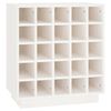 vidaXL Vinskab 55,5x34x61 cm massivt fyrretr&aelig; hvid