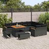vidaXL Havesofa S&aelig;t 12 pcs Sort polyrattan