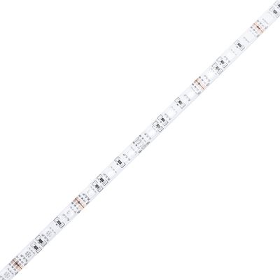 vidaXL sengegavl med LED-lys 144x7x118/128 cm stof sort